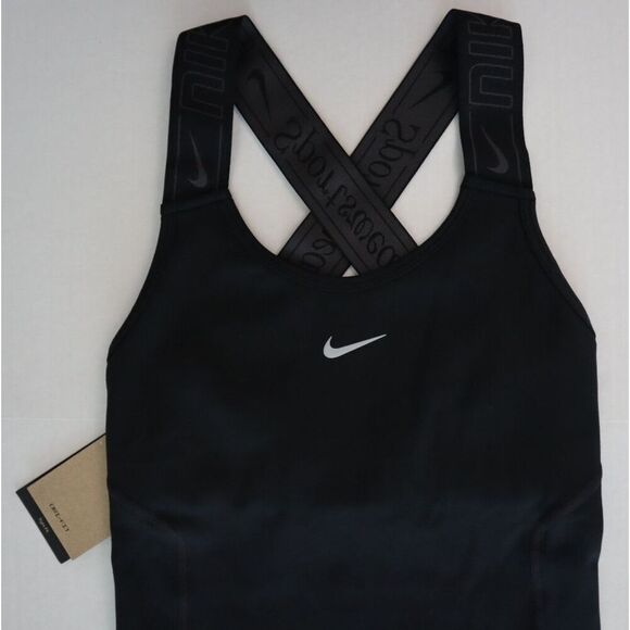 Nike HV6963-010 Women's Sz XS Black Dri-FIT Gym Life Short Bodysuit - Picture 6 of 9
